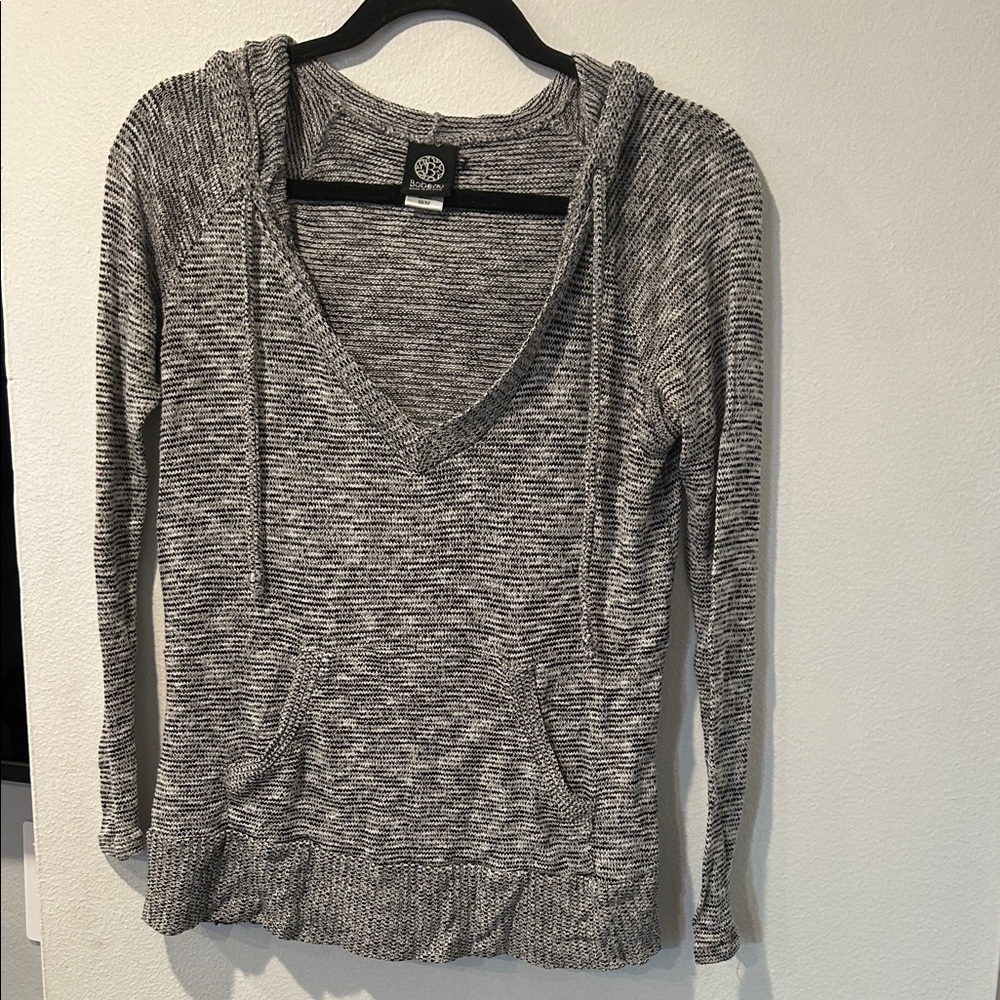 Bobeau Gray Hooded Sweatshirt